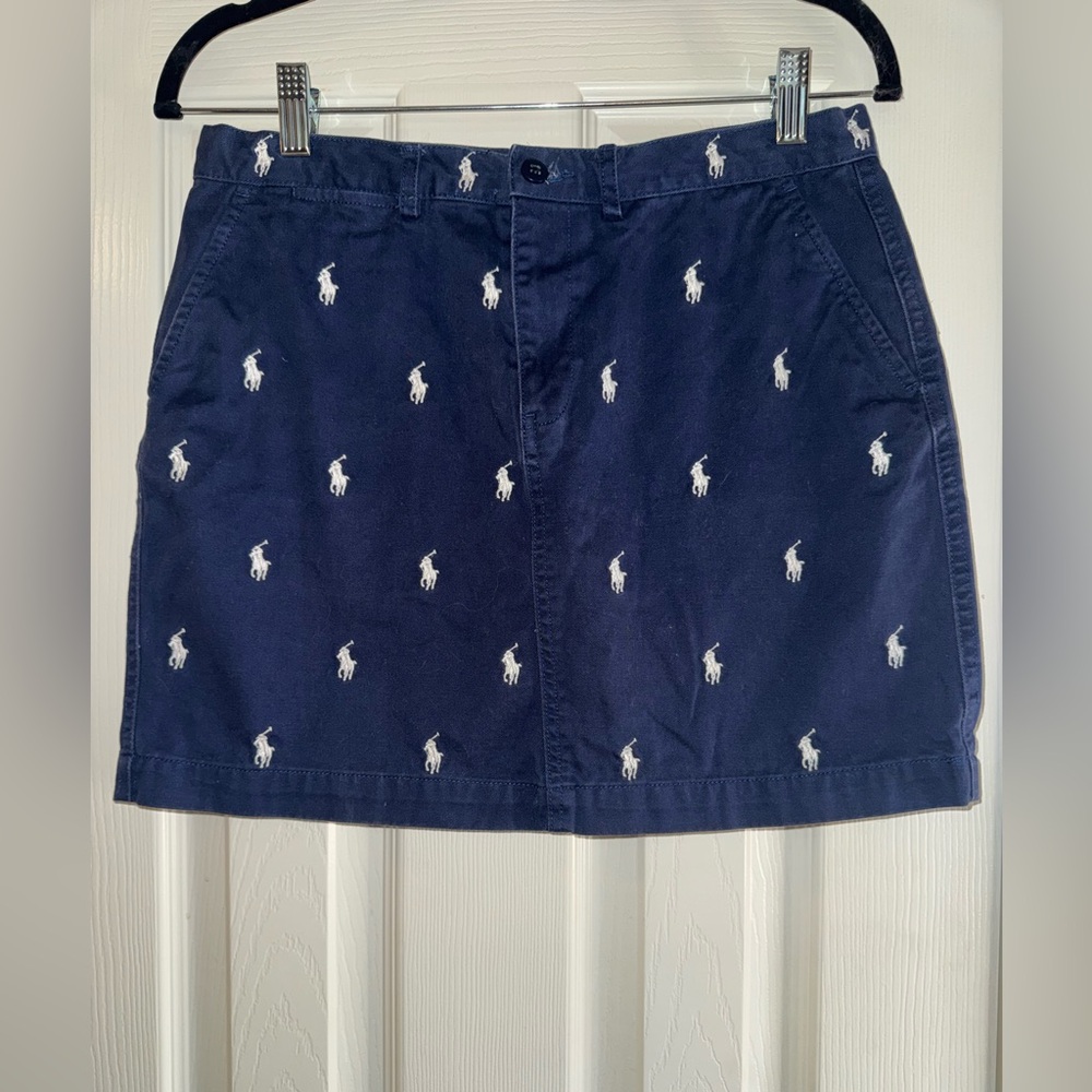 Ralph Lauren Sport Navy & White Logo Skirt